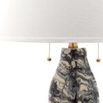 SAFAVIEH Lighting Collection Modern Swirls Black/ White 29-inch Bedroom Living R... - Image 4