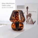 ONEWISH Mushroom Lamp Small Vintage Table Lamp for Bedroom Nightstand, Bedside L... - Image 4