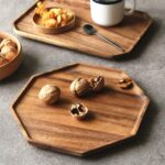 Set of 2 Acacia Wood Charcuterie Boards Round Wooden Serving Tray Fruit Platter ... - Image 3