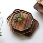 Set of 2 Acacia Wood Charcuterie Boards Round Wooden Serving Tray Fruit Platter ... - Image 6