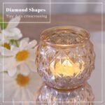 DARJEN 12Pcs Gold Glass Candle Holders - Round Tea Light Holders for Table Cente... - Image 3
