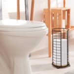 BROOKSTONE, Stylish Toilet Paper Holder with Bamboo Base, Freestanding Bathroom ... - Image 6