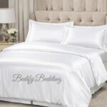 100% Silk Satin Duvet with Fitted Set 4 Pcs Silk Fitted Sheet 15" Deep Pocket Si... - Image 3