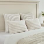 FUTEI Pack of 2 Solid Faux Fur Plush Throw Pillow Covers 18x18 Inch Soft Fluffy ... - Image 6