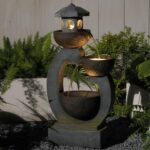 Tankana 36 inches Garden Water Fountain Outdoor Zen Pagoda Japaness Modern Tranq... - Image 3