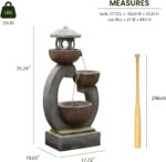 Tankana 36 inches Garden Water Fountain Outdoor Zen Pagoda Japaness Modern Tranq... - Image 4