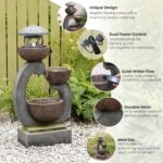 Tankana 36 inches Garden Water Fountain Outdoor Zen Pagoda Japaness Modern Tranq... - Image 8