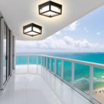 Outdoor Ceiling Porch Light LED Flush Mount for Wall or Ceiling, Square Exterior... - Image 5