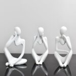 3 Pcs Thinker Resin Statue Set, Thinker Statue Personalized Abstract Ornament fo... - Image 3