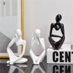 3 Pcs Thinker Resin Statue Set, Thinker Statue Personalized Abstract Ornament fo... - Image 6