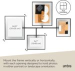 Umbra Flute Wall Gallery Frame – Modern Black Multi-Photo Display for 2 (8x10) &... - Image 6