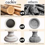 Wood Candle Holders for Pillar Set of 3 Rustic Candles Holder Tall Candlestick S... - Image 7