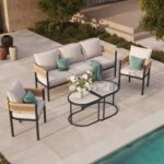 Grand patio 5-Piece Outdoor Furniture Set, 5 Seats Wicker Sofa Conversation Set ... - Image 3