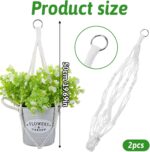Macrame Plant Hanger 2 Pack Hanging Planters Baskets for Indoor Plant Boho Hangi... - Image 3