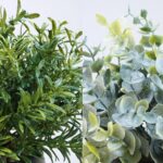 Winlyn Set of 3 Small Potted Faux Plants 8" Artificial Eucalyptus Rosemary Boxwo... - Image 4