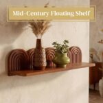 Briwooody Wood Wall Coat Rack/Boho Wall Shelf Mid-Century Modern Wooden Coat Vin... - Image 4
