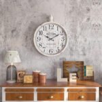 Menterry Retro Round Wall Clock. White Vintage Antique Style. Battery Operated S... - Image 7