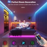 Leeleberd 65.6 ft Led Lights for Bedroom, Bluetooth Smart APP Control 5050 RGB C... - Image 4