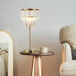 Bedside Lamp for Bedroom, Gold Crystal Table Lamp 18 Inches, Tiffany Clear Cryst... - Image 5