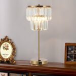 Bedside Lamp for Bedroom, Gold Crystal Table Lamp 18 Inches, Tiffany Clear Cryst... - Image 6