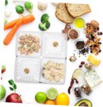 Luxury Divided Snack Dish Set with Lid 4-Compartment Serving Plate for Fruits an... - Image 3