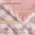 Latepis Pink Faux Fur Throw Blanket for Couch Bubble Cute Soft Warm Comforter Th... - Image 5