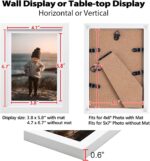 KINLINK 5x7 Picture Frame White Set of 4, Wooden Photo Frames Matted 4x6 with Pl... - Image 6