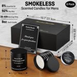 Luxury Scented Candles for Men Gift Set - 6 Pack x 8oz Natural Soy Wax Candles, ... - Image 4
