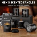 Luxury Scented Candles for Men Gift Set - 6 Pack x 8oz Natural Soy Wax Candles, ... - Image 5