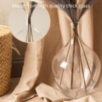 Large Glass Vase for Floor, 15" Tall Clear Glass Floor Vase for Pampas Grass and... - Image 4