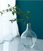 Large Glass Vase for Floor, 15" Tall Clear Glass Floor Vase for Pampas Grass and... - Image 6