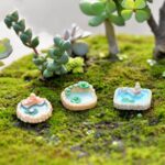 Miniature Fairy Garden Decor Set - Weather-Resistant Resin Lotus Pond and Lighth... - Image 3