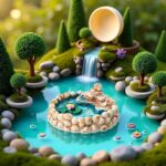 Miniature Fairy Garden Decor Set - Weather-Resistant Resin Lotus Pond and Lighth... - Image 7