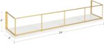 Kate and Laurel Benbrook 24 inch 2-Pack Wood and Metal Floating Wall Shelves, Wh... - Image 4