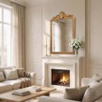 Besdomus Gold Arched Vintage Mirror: 30" x 44" Large Antique Wall Mounted Mirror... - Image 5