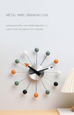 NUOVO 13 Inch Multicolor Mid Century Creative Silent Quartz Personality Funny De... - Image 5
