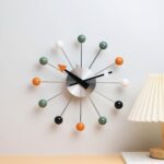 NUOVO 13 Inch Multicolor Mid Century Creative Silent Quartz Personality Funny De... - Image 6
