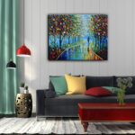 YaSheng Art -Landscape Oil Painting On Canvas Textured Tree Abstract Contemporar... - Image 5