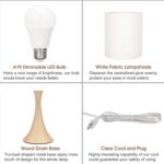 Bedside Touch Lamp, 3 Way Dimmable Touch Control Table Lamp, Wood Grain Farmhous... - Image 5