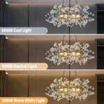 31.5" Black Tree Branch Chandelier, 6-Light Modern Crystal Chandelier, Luxury Ro... - Image 6