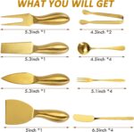 18 pieces Charcuterie Board Accessories, Gold Stainless Steel Cheese Knives, But... - Image 3