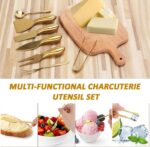 18 pieces Charcuterie Board Accessories, Gold Stainless Steel Cheese Knives, But... - Image 5