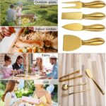18 pieces Charcuterie Board Accessories, Gold Stainless Steel Cheese Knives, But... - Image 6