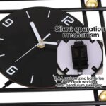 SIN&MI Modern Wall Clock with Stylish Pendulum, Minimalist Metal Wall Decor, Lux... - Image 4