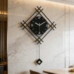 SIN&MI Modern Wall Clock with Stylish Pendulum, Minimalist Metal Wall Decor, Lux... - Image 8