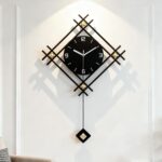 SIN&MI Modern Wall Clock with Stylish Pendulum, Minimalist Metal Wall Decor, Lux... - Image 9