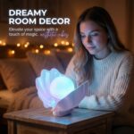 Shell Bedside Table Lamp with Wireless Charger - Stepless Dimmable Nightstand Li... - Image 7