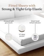 Good Sleep Bedding 800 TC Queen Fitted Sheet Only, Soft & Breathable Fitted Bed ... - Image 4