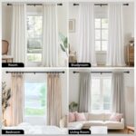 Curtain Rods 36-91 Inch, Black 1 Inch Adjustable Heavy Duty Curtain Rods for Win... - Image 3