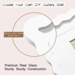 Scalloped 11x14 Picture Frame, Real Glass Wood Frame with Reversible Mat for 5x7... - Image 5